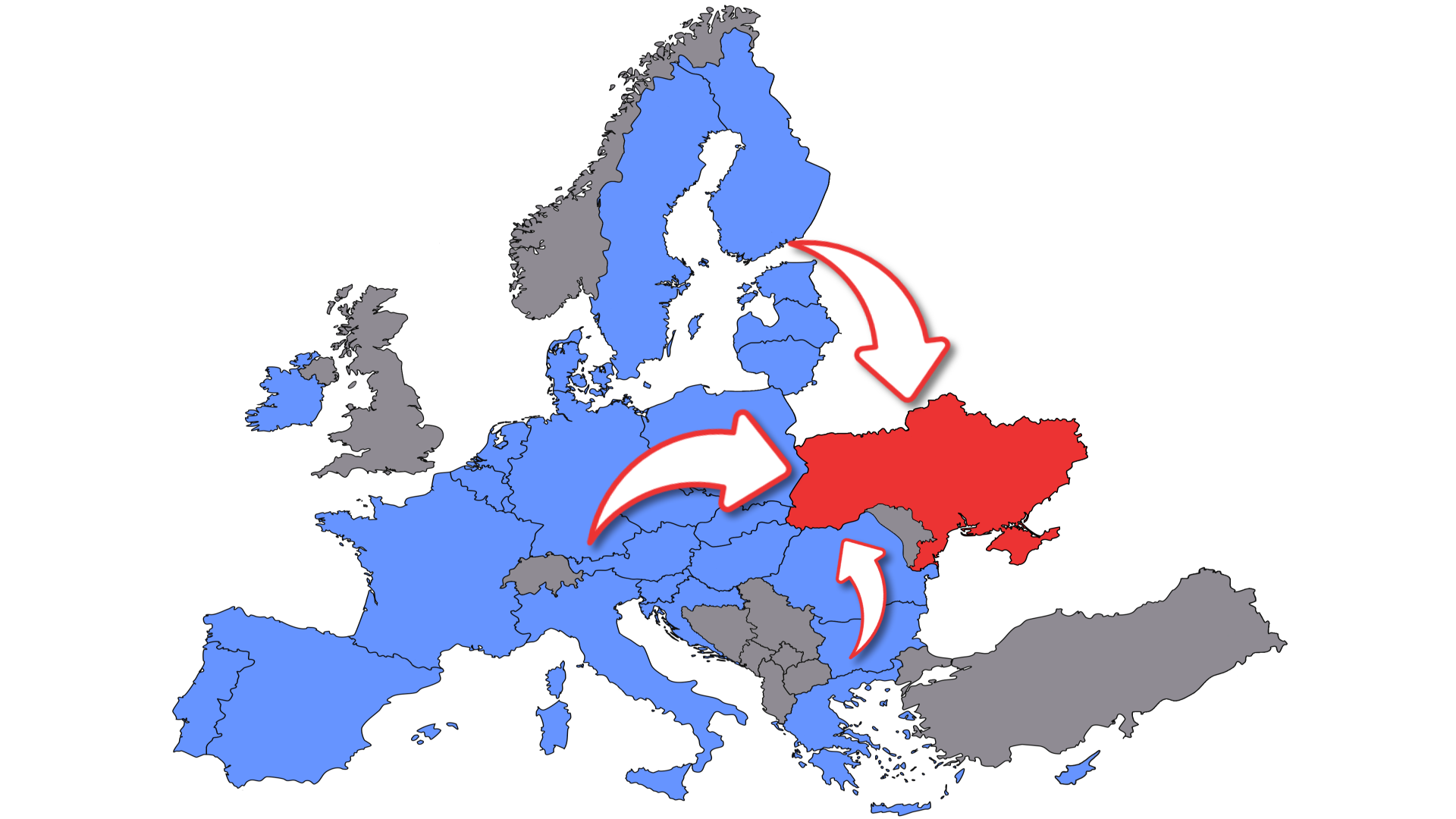 Список стран ЕС, из которых возможна доставка в Украину